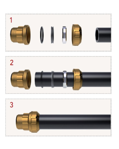 Фитинги для трубы ПНД 32x11/4M  ViEiR (50/2шт), VIEIR