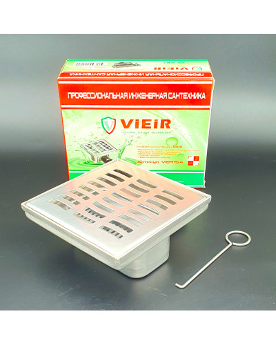 VER15A Трап с сух. затвором150*150мм НЕРЖ.(20/1шт), VIEIR