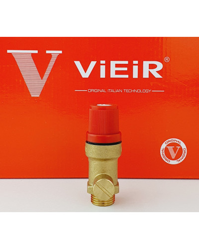 VR11FMK-3 3BAR    Предохранительный  клапан 1/2гх1/2ш красный VR11KFM-3 ViEiR (100/10шт), VIEIR