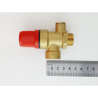 VR11FMK-3 3BAR    Предохранительный  клапан 1/2"гх1/2"ш красный VR11KFM-3 "ViEiR" (100/10шт)