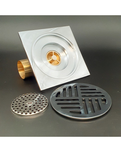 Трап угловой с сухим затвором150*150 мм ЛАТУНЬ  VIEIR (40шт), VIEIR