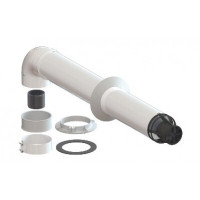 Комплект коаксиальный 60х100(Пл)-750 с хомутом, фланцем и втулкой