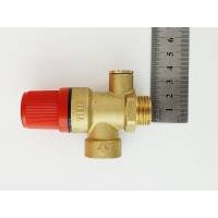 VR11FMK-3 3BAR    Предохранительный  клапан 1/2"гх1/2"ш красный VR11KFM-3 "ViEiR" (100/10шт)