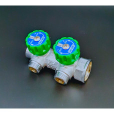 Коллектор регулирующий плоский и 3/4-16-2 вых."VER-PRO"(25/1шт)