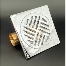 Трап угловой с сухим затвором150*150 мм ЛАТУНЬ  "VIEIR" (40шт)