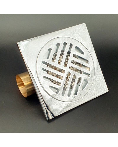 Трап угловой с сухим затвором150*150 мм ЛАТУНЬ  VIEIR (40шт), VIEIR