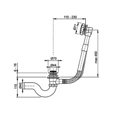 Обвязка для ванны ( ПОЛУАВТОМАТ ) ЛАТУНЬ "VIEIR" (10шт)