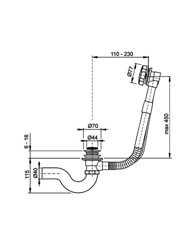 Обвязка для ванны ( ПОЛУАВТОМАТ ) ЛАТУНЬ VIEIR (10шт), VIEIR