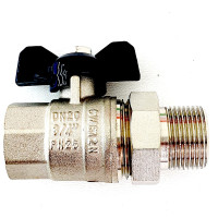 Кран шаровой с американкой 3/4" НИКЕЛЬ "ViEiR"(100/10шт)