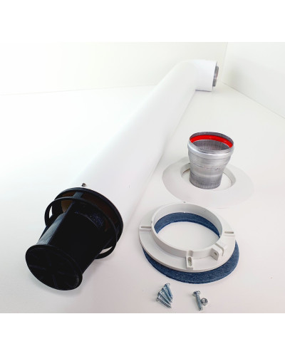 Комплект коаксиальный 60х100(Пл)-750 с фланцем и переходником, УТДК