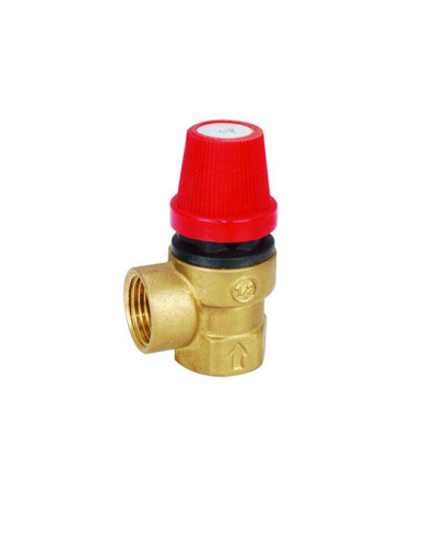 6BAR    Предохранительный  клапан 1/2гх1/2г красный ViEiR (100/1шт), VIEIR