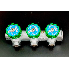 VER403-A Коллектор регул. 3/4-1/2-3 вых. ПЛОСКИЙ(25/1шт)