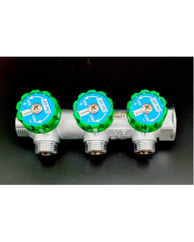 VER403-A Коллектор регул. 3/4-16-3 вых. ПЛОСКИЙ(25/1шт), VIEIR