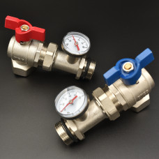 VR1105 Кран шаровой с полусгоном УГЛОВОЙ 1" (20/1пара)