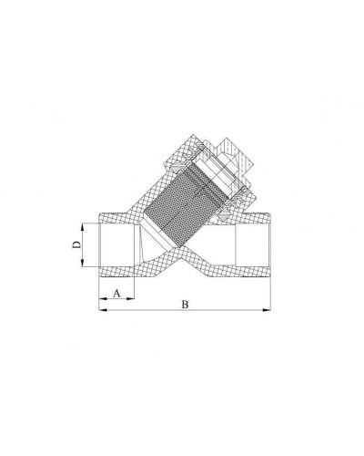 Фильтр сетчатый ВН/ВН 32x1" (20/10) (Valfex) БЕЛЫЙ