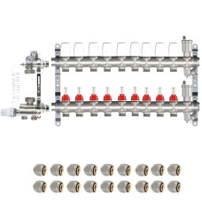 Комплект для водяного теплого пола коллектор 9 контуров