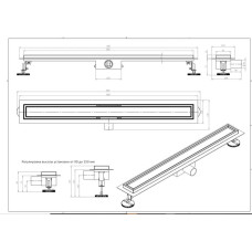 Душевой лоток под плитку - 800 мм "VIEIR" (4шт)