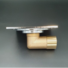 Трап угловой с сухим затвором150*150 мм ЛАТУНЬ  "VIEIR" (40шт)