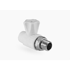 Кран шаровой для радиатора прямой 20х1/2" (60/10) (Valfex) ЗАВОД ВАЛФ-РУС БЕЛЫЙ