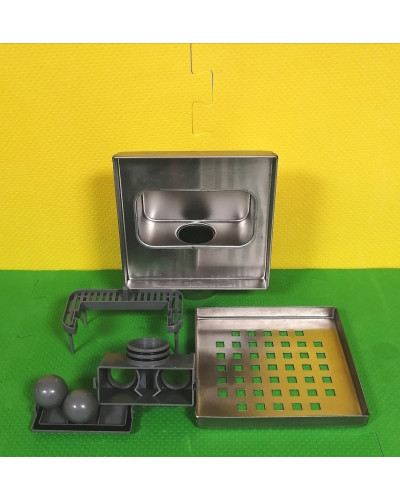 VER15B Трап с сух. затвором150*150мм НЕРЖ.(20/1шт), VIEIR