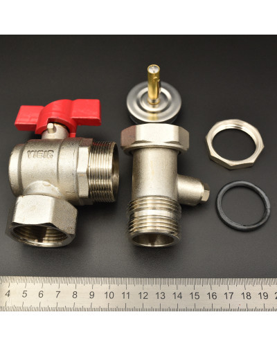 VR1105 Кран шаровой с полусгоном УГЛОВОЙ 1 (20/1пара), VIEIR