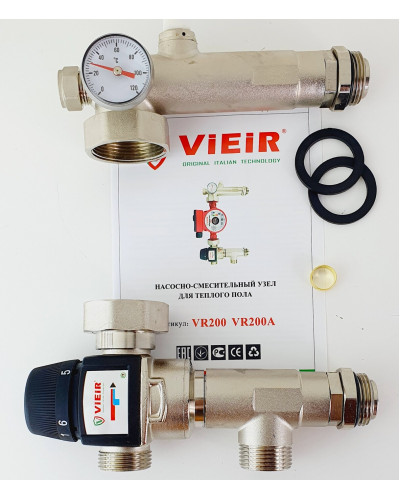 Насосно-смесительный узел для теплого пола 130мм 35-60 °СViEiR(10/1шт), VIEIR