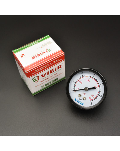 Манометр аксиальный 6 барViEiR(100/1шт), VIEIR