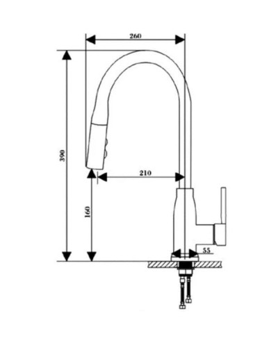 V15018C Смеситель для кухни (10/1шт), VIEIR