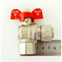 Кран угловой с накидной гайкой  3/4" "ViEiR"(80/10шт)