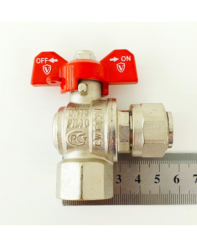 Кран угловой с накидной гайкой  3/4 ViEiR(80/10шт), VIEIR