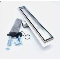 Душевой лоток с решеткой под кладку плитки  защита от запаха:(сухой +гидрозатвор) (70*500мм)(1/4)