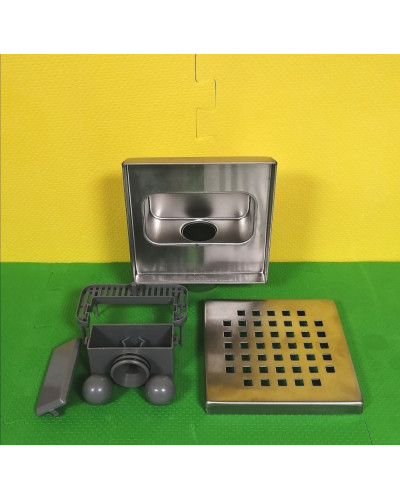 VER15B Трап с сух. затвором150*150мм НЕРЖ.(20/1шт), VIEIR