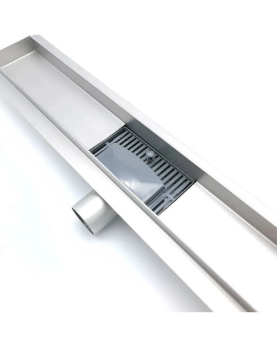 Душевой лоток с решеткой под кладку плитки  защита от запаха:(сухой +гидрозатвор) (70*400мм)(1/4), TIM