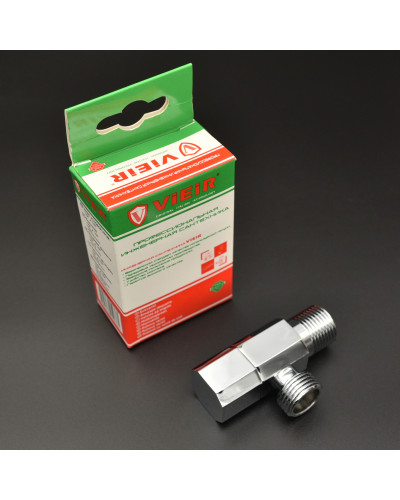 VER36 Угловой кран с отражателем ХРОМ. (120/1шт), VIEIR