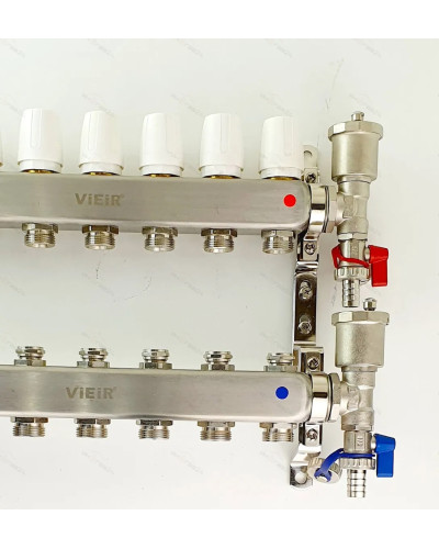 Группа коллекторов без расход. 5 -вых. НЕРЖ. БЕЗ КРАНОВ 1x3/4 ViEiR (5/1шт), VIEIR
