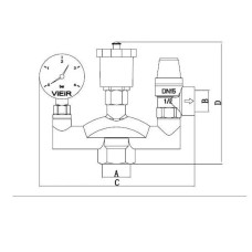 AQ1063N Группа безопасности для котла НИКЕЛЬ (20/1шт)