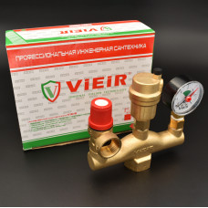 Группа безопасности для котла  ЛАТУНЬ"ViEiR" (20/1шт) 3BAR