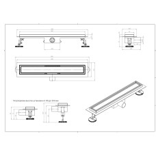 DL50A Душевой лоток под плитку - 500 мм (4/1шт)