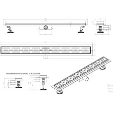 DL90 Душевой трап с сухим затвором - 900мм (4/1шт)
