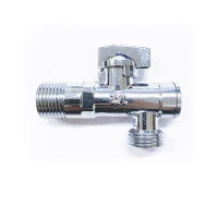 Угловой кран  с сеткой 1/2"х1/2" LUX Ganzer" хром (100/1шт)