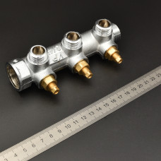 VER403-A Коллектор регул. 3/4-1/2-3 вых. ПЛОСКИЙ(25/1шт)