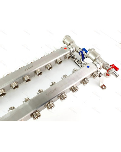 VR115-09А Колл. БЕЗ РАС. БЕЗ КРАН.9-вых.НЕРЖ.(3/1шт), VIEIR