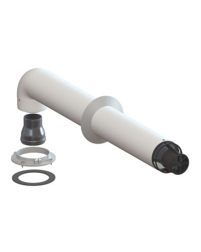 Комплект коаксиальный 60х100(Пл)-750 с фланцем и переходником, УТДК