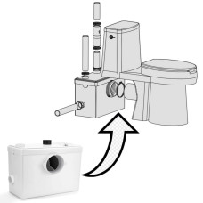 Санитарный насос для отвода из унитаза, раковины и душ (ванны) 600Вт до 6.4м, до 140л/мин(1/3)