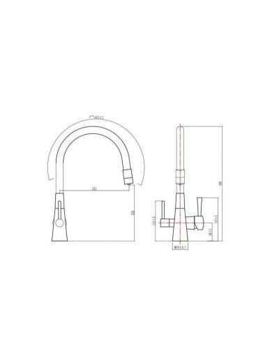 V15013C Смеситель для кухни (10/1шт), VIEIR