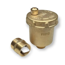 Авто-воздухоотводчик прямого с отсек.клапаном,латунь 1/2"