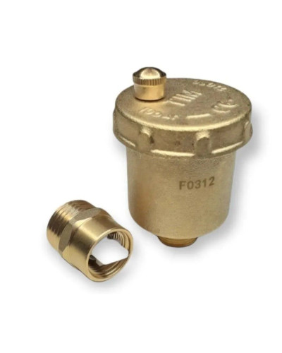 Авто-воздухоотводчик прямого с отсек.клапаном,латунь 1/2, TIM