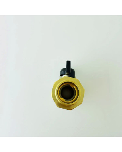 Кран шаровой с американкой 1усилен.ЖЕЛТЫЙViEiR(48/6шт), VIEIR