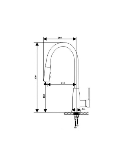 V15018F Смеситель для кухни (10/1шт), VIEIR