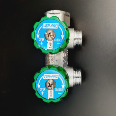 Коллектор регулирующий плоский и 3/4-16-2 вых."VER-PRO"(25/1шт)